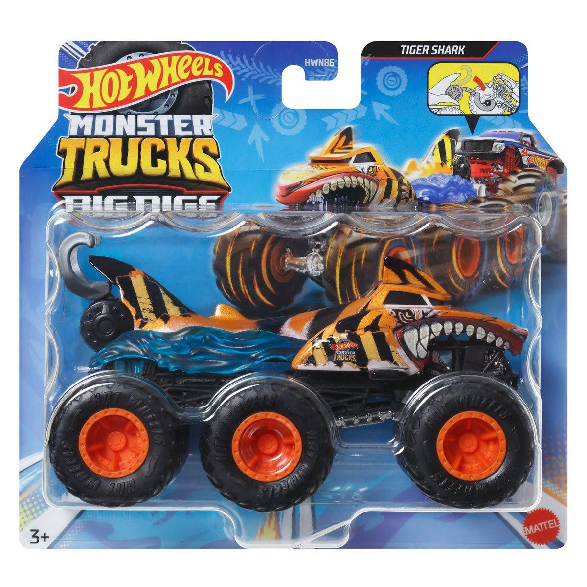 Hot Wheels Monster Trucks Big Rigs TIGER SHARK 1:64 Scale Vehicle