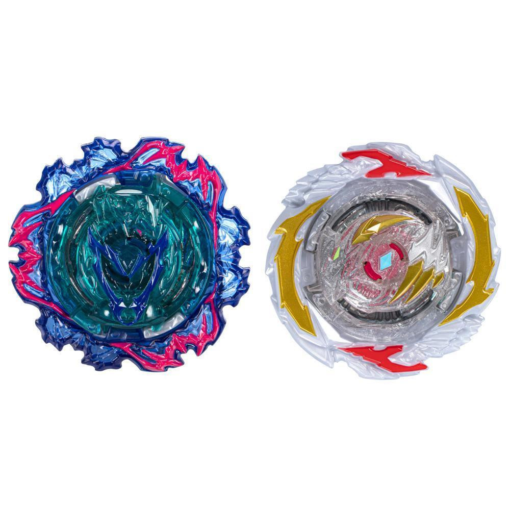 Beyblade Burst QuadStrike GAMBIT DRAGON D8 and AMBUSH ACHILLES A8 Top Dual Pack