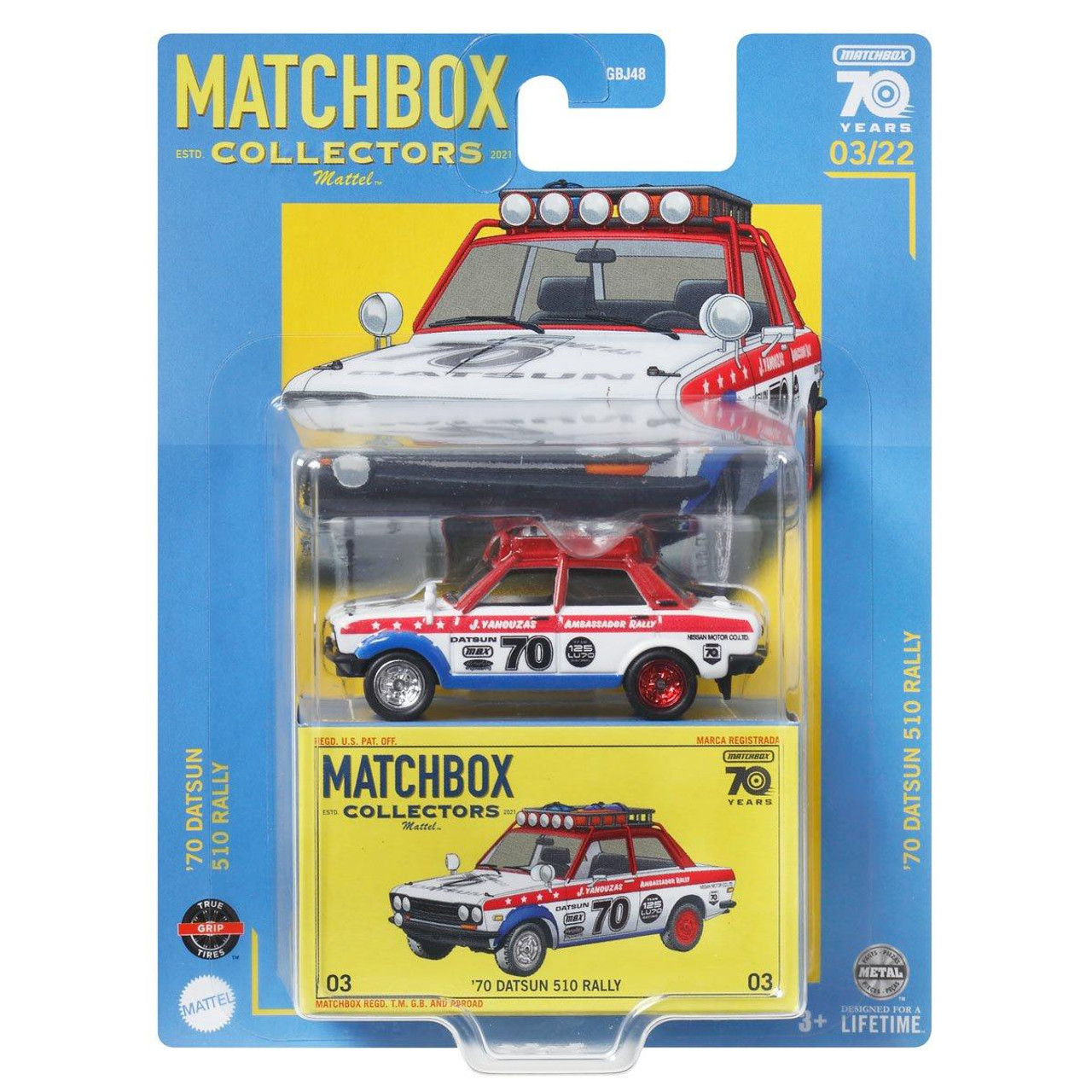 Matchbox Collectors Series '70 DATSUN 510 RALLY 1:64 Scale