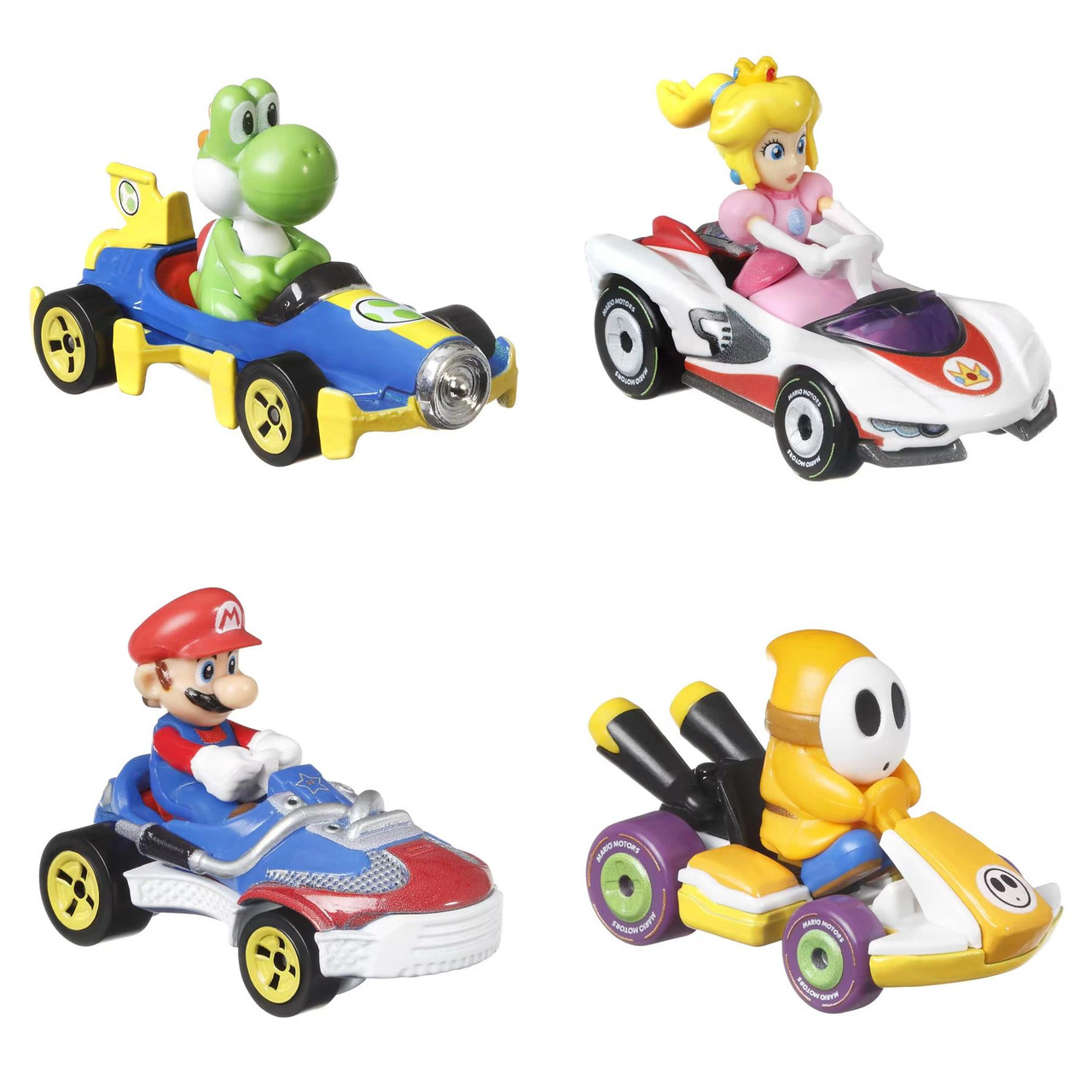 Hot Wheels Mario Kart 4-Pack of 1:64 Scale Replica Die-Cast