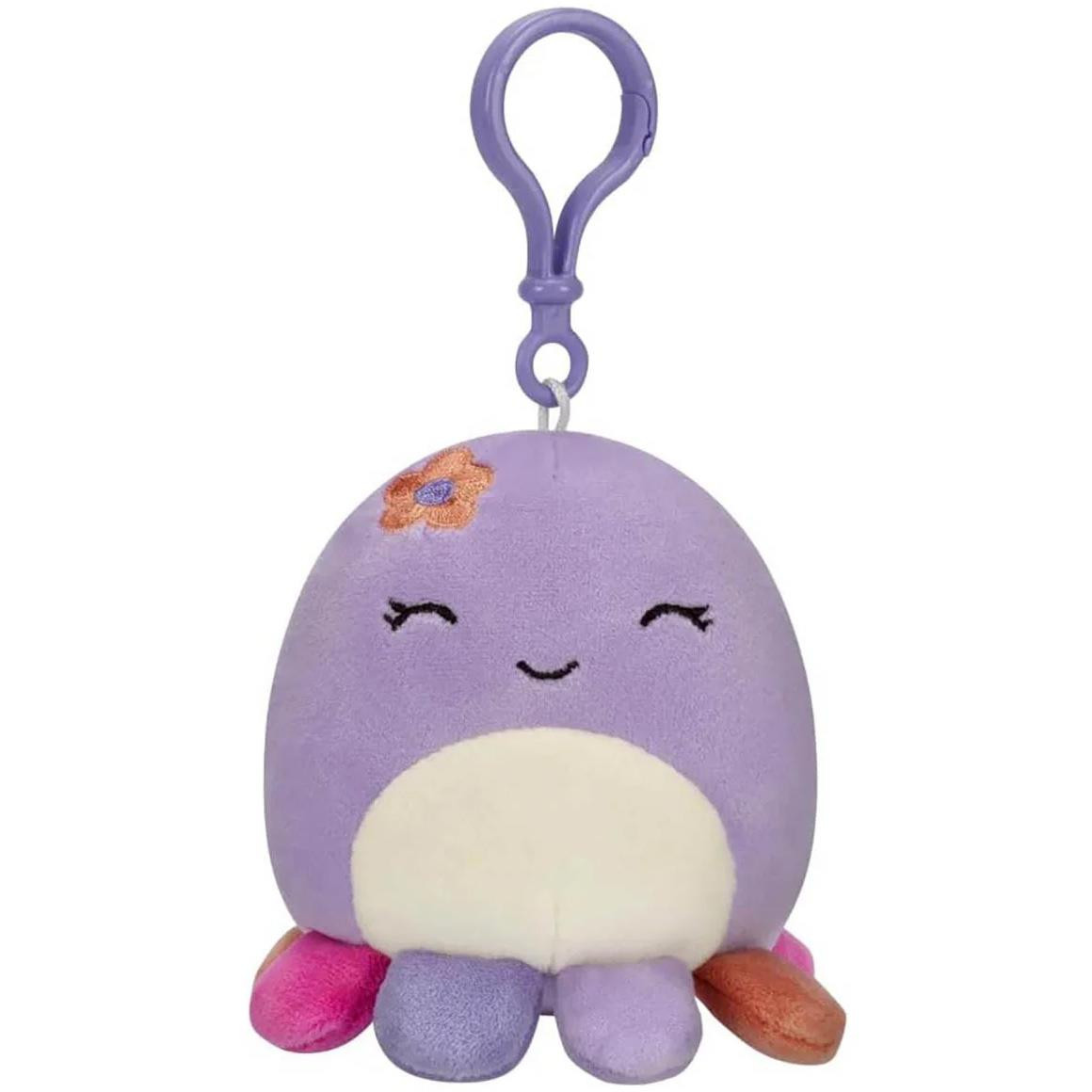 Squishmallows SQCR05530 - 5 Peluche Clip Da 8,9 Cm: Pipistrello, Maggiolino, Lama, Polpo Dumbo, Multicolore, Super Morbidi