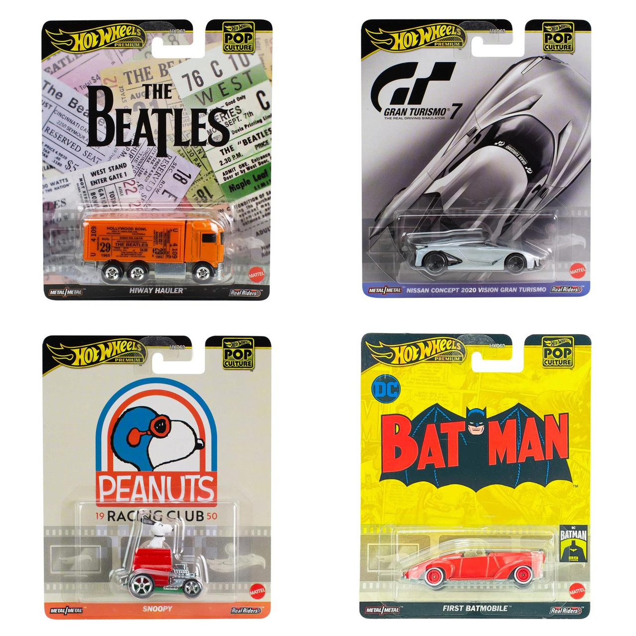 Hot Wheels Premium Pop Culture 2024 Mix 2 - SET OF 4 - 1:64 Scale