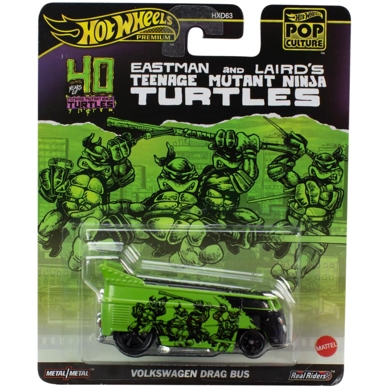 Hot Wheels Premium Pop Culture VOLKSWAGEN DRAG BUS (Teenage Mutant