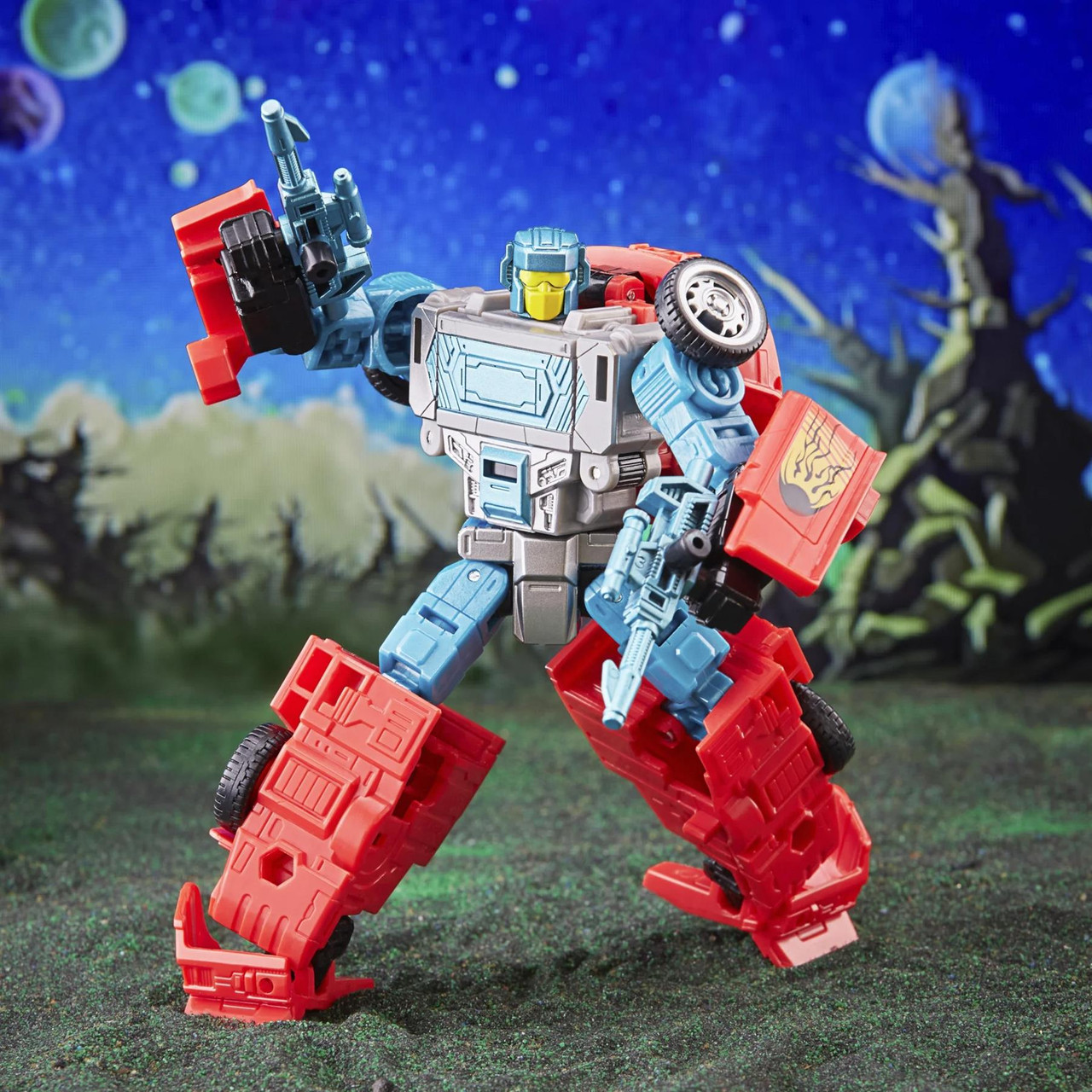 Transformers Legacy Evolution G2 Sideswipe – 14 Cm Actionfigur Im Gift-Look, Neonfarben, Mit 2 Blastern