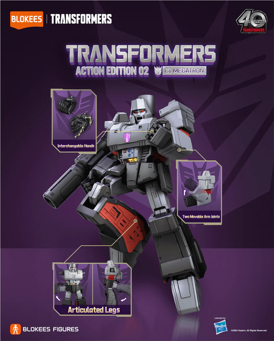 Blokees Transformers Action Edition 02 G1 MEGATRON 7-inch Action Figure Model Kit