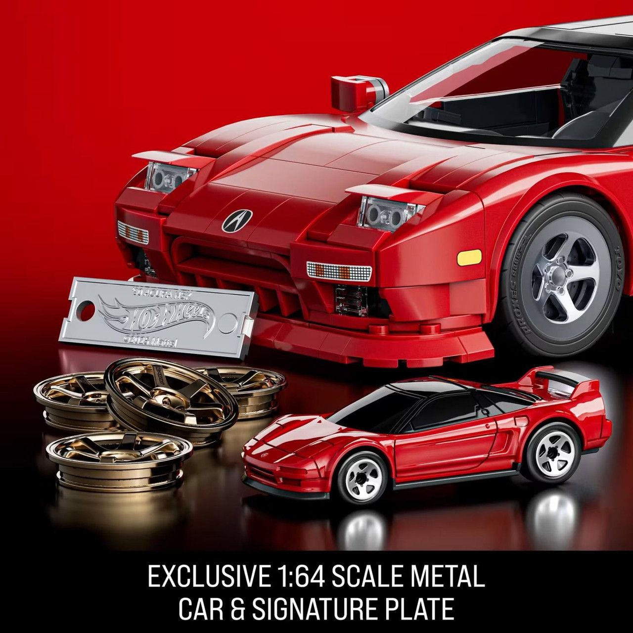 Mattel Brick Shop Hot Wheels '90 ACURA NSX Building Toy Kit (876