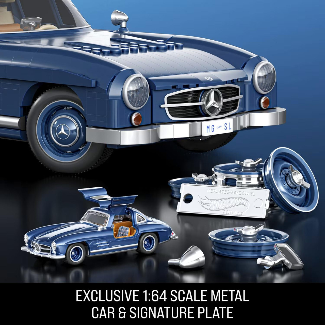 Mattel Brick Shop Hot Wheels MERCEDES-BENZ 300 SL Building Toy Kit