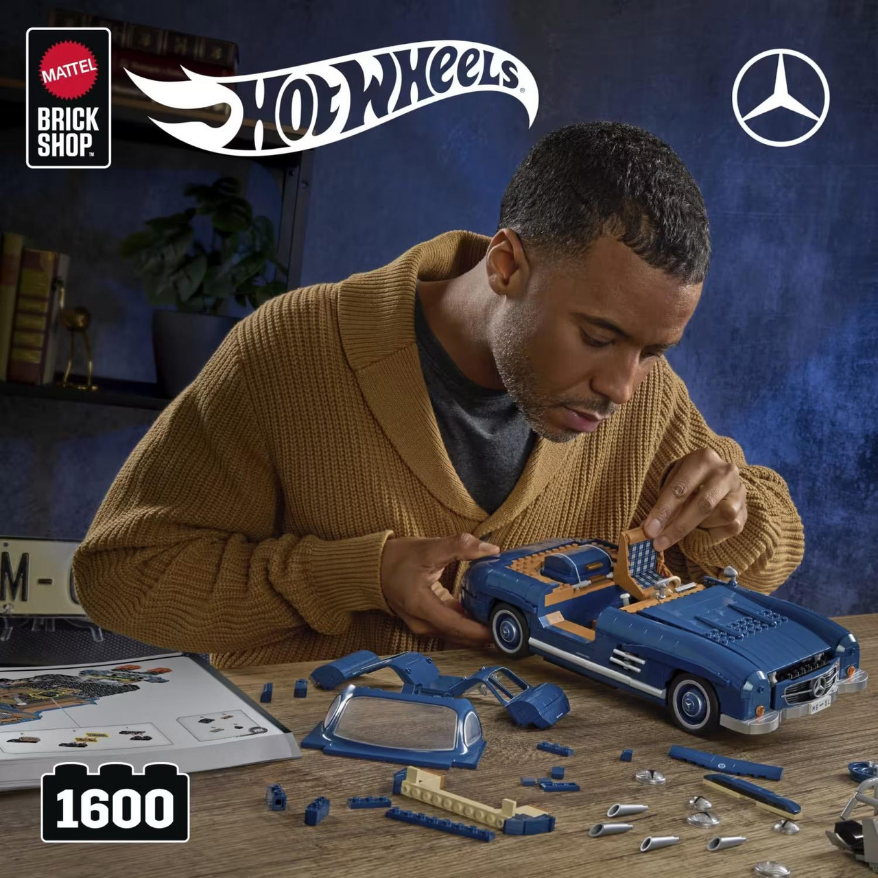 Mattel Brick Shop Hot Wheels MERCEDES-BENZ 300 SL Building Toy Kit
