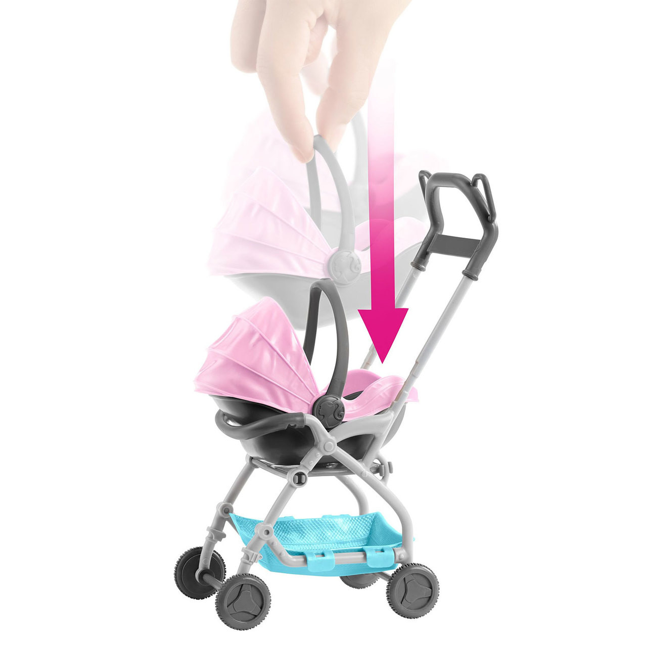 babysitter barbie with stroller