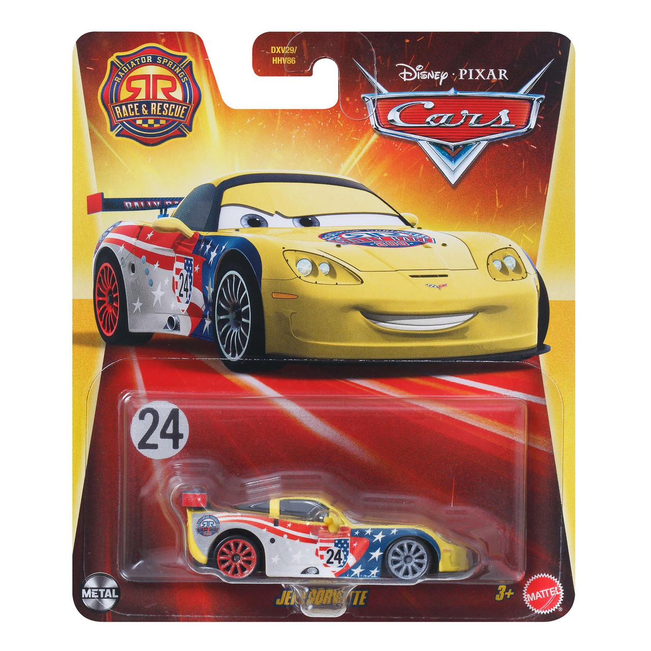 CARS 3 JEFF GORVETTE ジェフ　 カーズ ミニカー Disney Pixar Cars: JEFF GORVETTE (Race & Rescue) 1:55 Scale Die