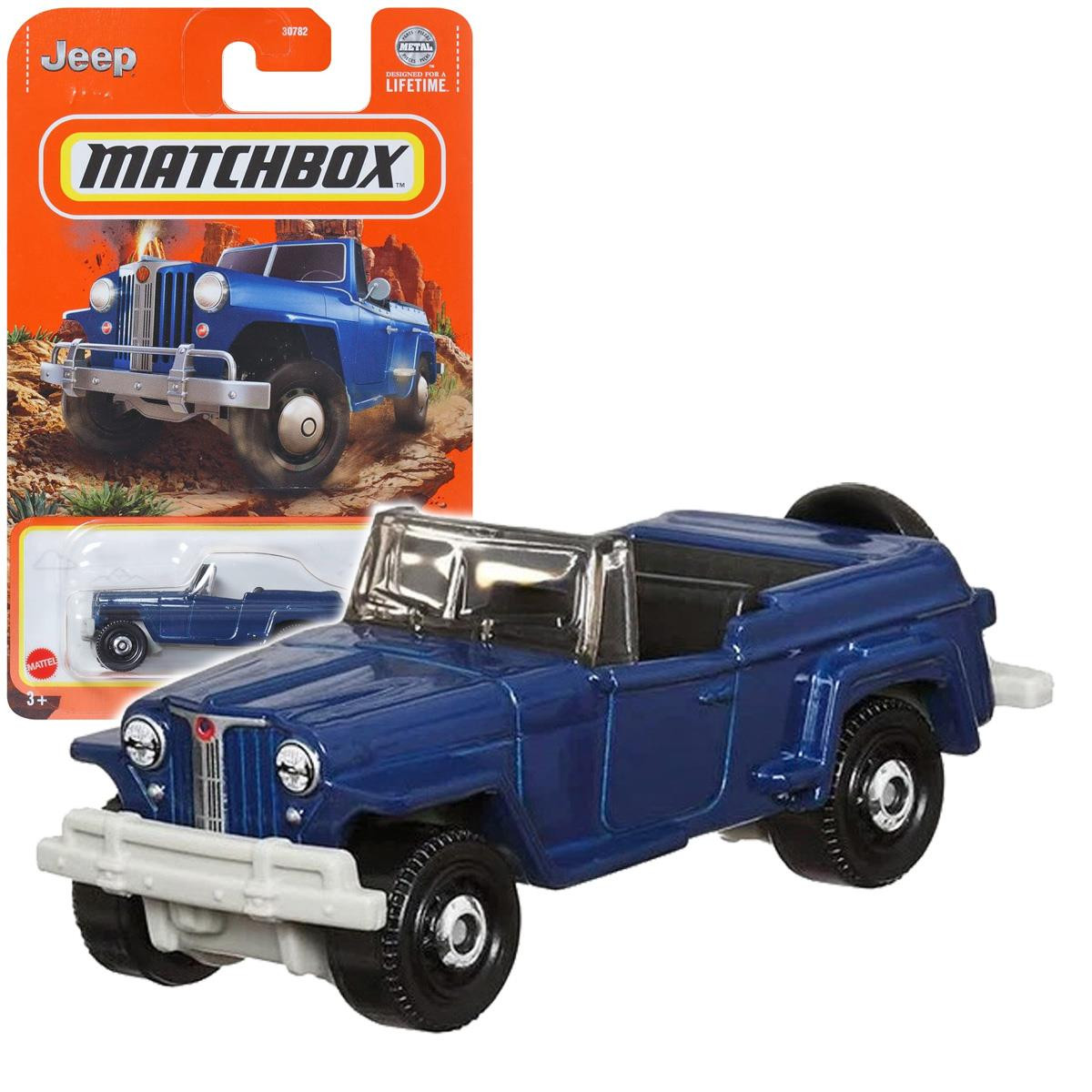 自動車 Matchbox Collectibles Jeep Jeepster Matchbox 1948 WILLYS JEEPSTER (Blue) 1:64 Scale Die-cast Vehicle