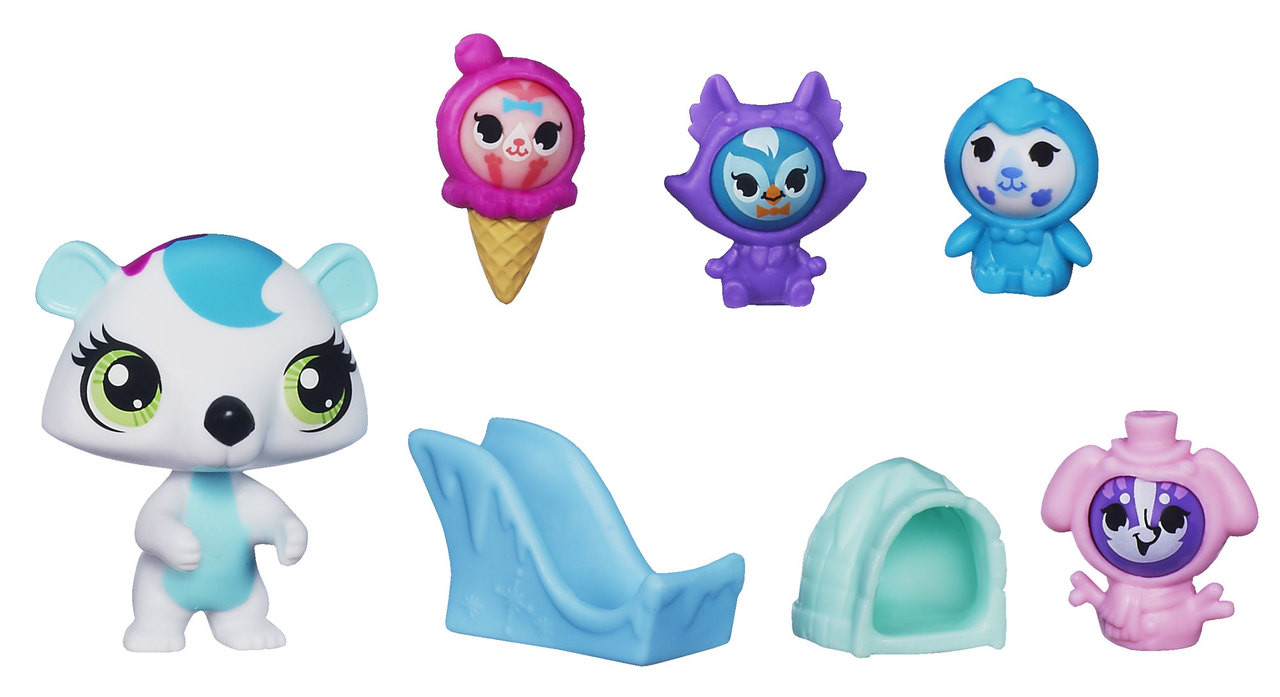 littlest pet shop chilly weather friends set