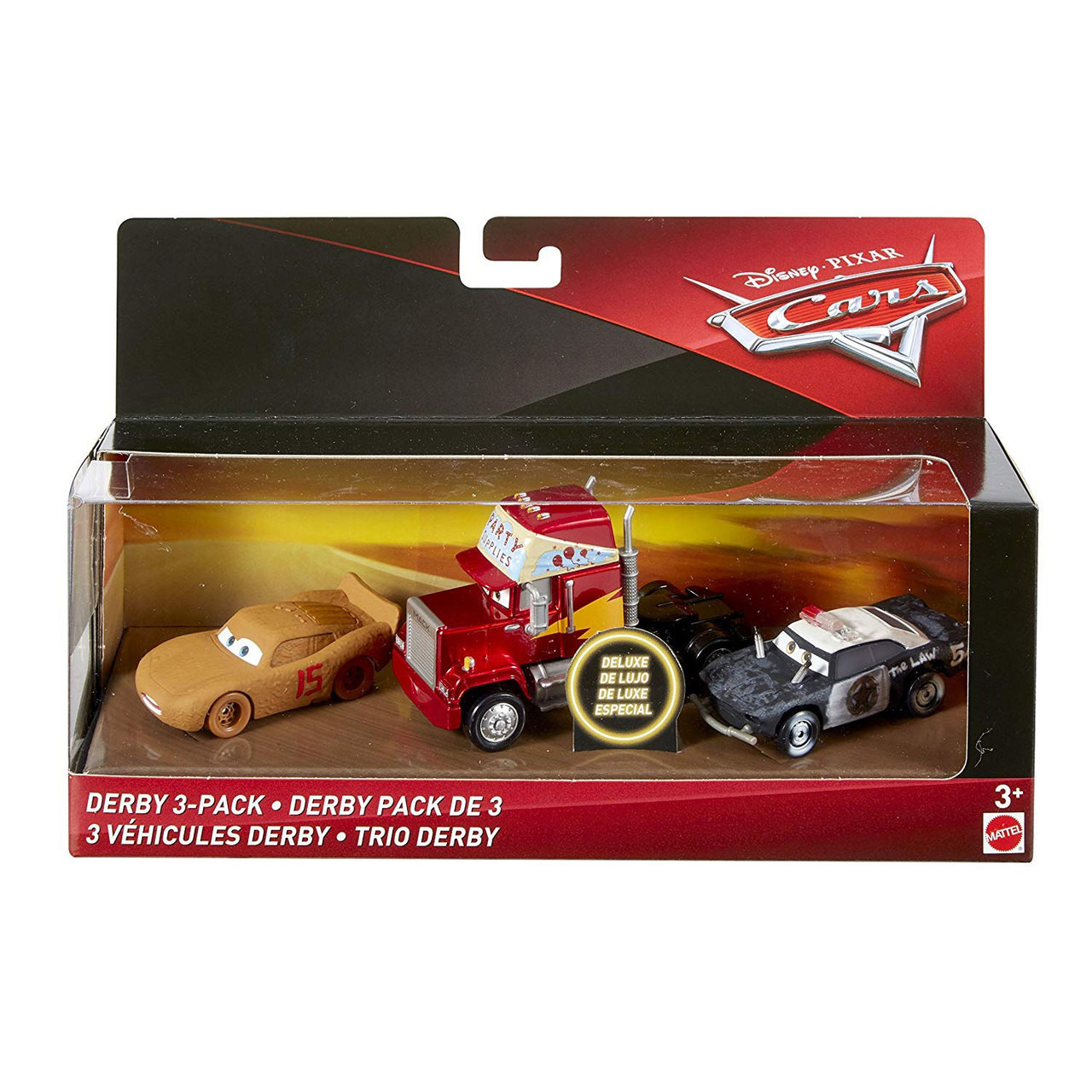 Disney Pixar Cars 3: DERBY 3-PACK (Incl. Jocko Flocko Mack) of 1