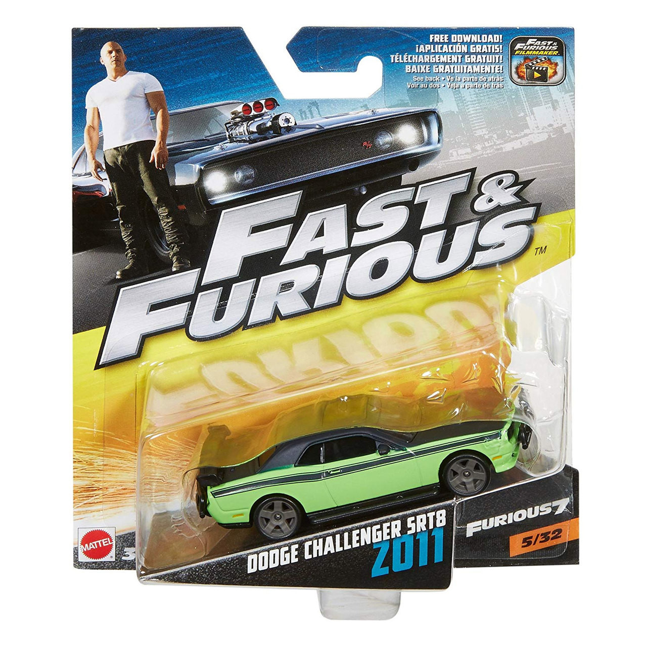 Fast & Furious 2011 DODGE CHALLENGER SRT8 1:55 Scale Die-Cast