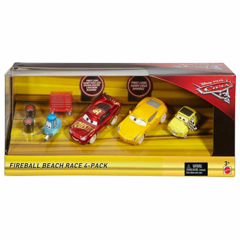 Disney Pixar Cars 3: FIREBALL BEACH RACE 4-Pack of 1:55 Scale Die-Cast Vehicles