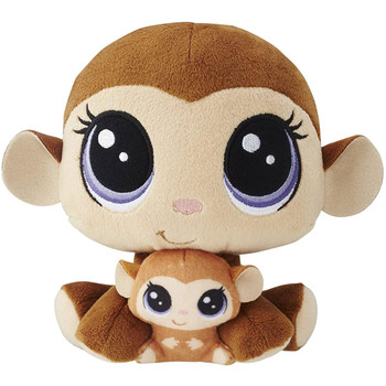 Mona Junglevine is an adorable plush pet monkey who comes with her baby, Merry Junglevine, nestled between her cute, furry arms. 