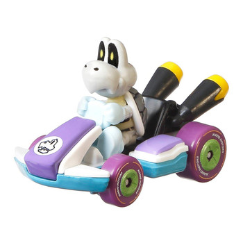 Popular Mario Kart adversary Dry Bones is molded into his Standard Kart.
