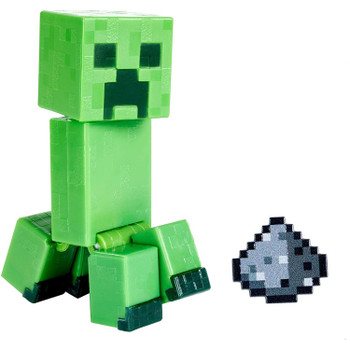 Authentically designed, 2.5-inch Minecraft Creeper character comes with 2 papercraft blocks and an accessory.

