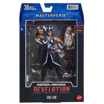 Masters of the Universe Revelation EVIL-LYN 7-inch Action Figure in packaging.