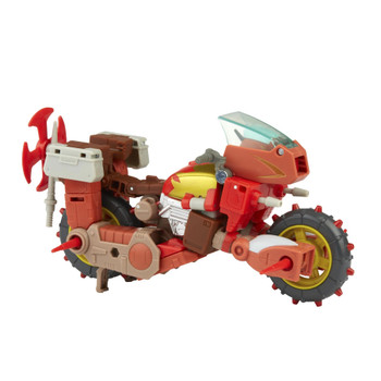 This Studio Series 86-09 Voyager Class The Transformers: The Movie-inspired Wreck-Gar figure converts from robot to motorcycle mode in 22 steps.