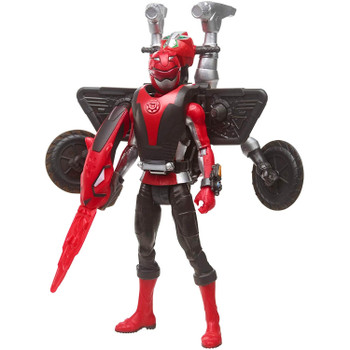 Morph into action: The Morphin Cruise Beast Bot figure changes from a bot to armour for the Red Ranger figure!