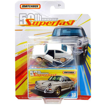 Matchbox Superfast 50th Anniversary '65 VOLKSWAGEN TYPE 3 FASTBACK 1:64 Scale Die-cast Vehicle in packaging.