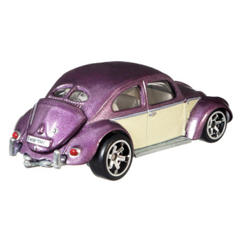 This model of a Volkswagen "Classic Bug" (or Type 1 Beetle) has a candy apple lilac deco with beige side panels.