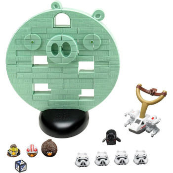 Based on the hugely popular mobile app, Star Wars meets Angry Birds in this Jenga Death Star Game. 
