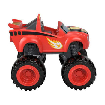 Red & black plastic vehicle measures around 2.75 inches (7 cm) long.