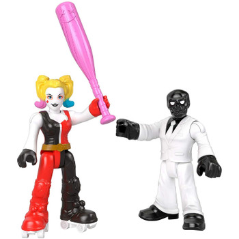 Kids can battle for Gotham City™ with this Harley Quinn™ and Black Mask™ figure pack!