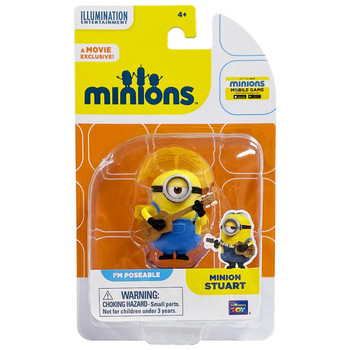 Minions Movie MINION STUART 2-inch Action Figure in packaging.