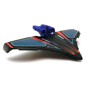 The Matchbox Sky Busters Battle Bomber aircraft features a black, blue, and red deco.
