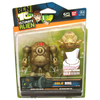 Ben 10 Ultimate Alien - Gold 10cm NRG Alien Collection Action Figure in packaging.