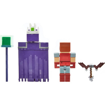 Pack includes Dungeons favourite characters plus battle accessories for imaginative, Minecraft-themed playtime away from video screens.