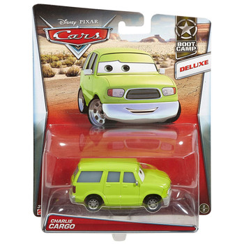 Disney Pixar Cars: CHARLIE CARGO 1:55 Scale Deluxe Die-Cast Vehicle in packaging.
