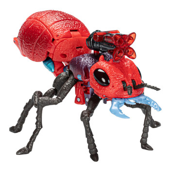 2 Epic Modes: Action figure converts from robot to fire ant mode in 26 steps. Features articulated mandibles, robot mode jaw, and realistic fire ant textures.