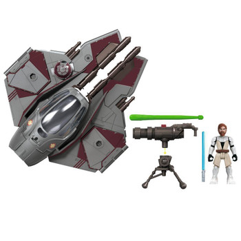 Star Wars Mission Fleet Obi-Wan Kenobi JEDI STARFIGHTER 2.5-Inch-Scale Action Figure and Vehicle Set