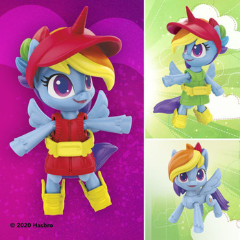 SO MANY POSIN' POP-ABILITIES: Rainbow Dash figure is fully poseable for wild and crazy adventure on 2 legs or 4! Stand her up, sit her down, and pose her to show off her awesome looks!