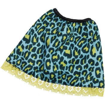 Barbie Fashions - Blue & Lime Leopard Print Skirt