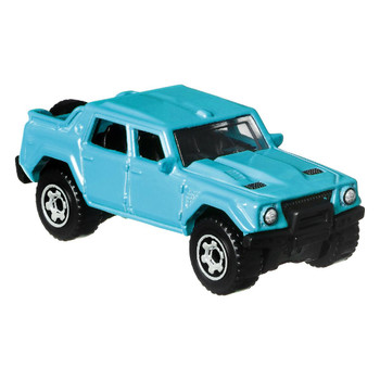 Authentically styled Lamborghini LM002 in turquoise by Matchbox.