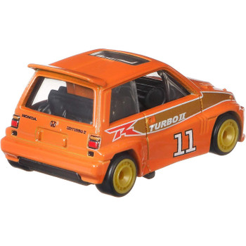 The Honda City Turbo II is approximately 1:64 scale with die-cast body and chassis.