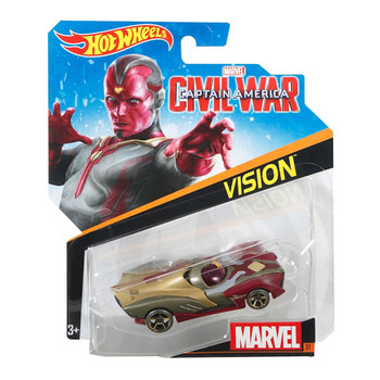 Hot Wheels Marvel Civil War VISION 1:64 Scale Die-Cast Character Car in packaging.