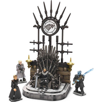 Buildable Iron Throne with interchangeable sigil mount that seats 1 micro action figure.

