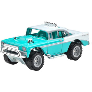 The Big-Air Bel-Air has a two-tone turquoise & white finish with chrome details.