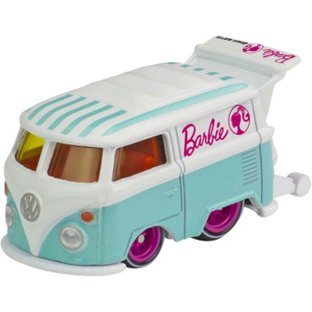 This VW Kool Kombi features colours and graphics inspired by the Barbie movie.

