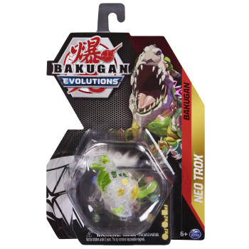 Bakugan Evolutions - NEO TROX (Diamond) Collectable Action Figure with Trading Cards in packaging.