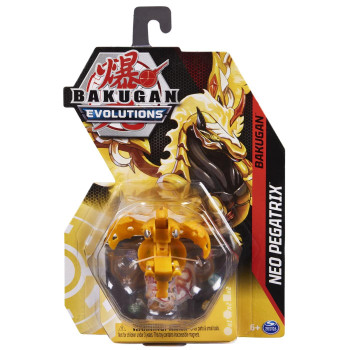 Bakugan Evolutions - NEO PEGATRIX (Aurelus) Collectable Action Figure with Trading Cards in packaging.