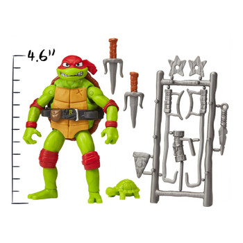 Set includes his iconic twin sais and comes in a unique Mutant Mayhem package!