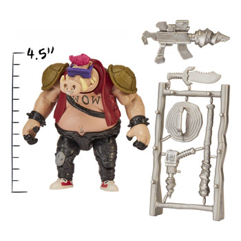 Accessories: Bebop comes ready for battle with his powerful blaster and a separate weapons rack loaded with different accessories!