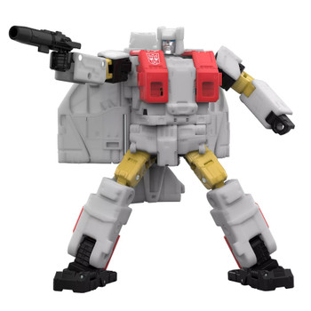 This 7-inch (17.5 cm) Aerialbot Silverbolt action figure toy includes a converting jet thruster piece and features deco and detail inspiration from the Transformers universe